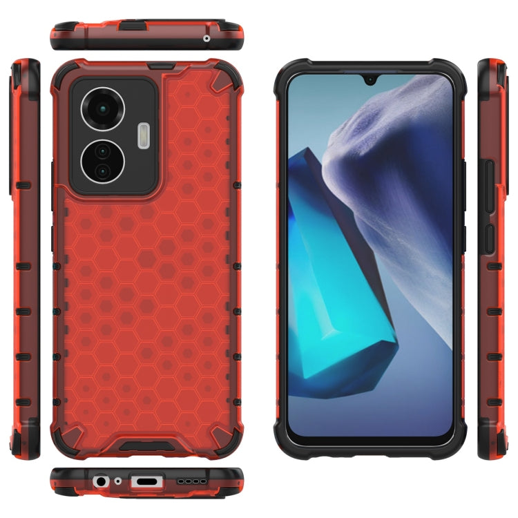 For vivo T1 44W Lanyard Honeycomb Phone Case