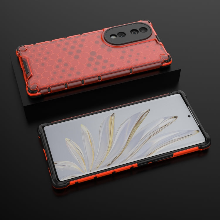 For Honor 70 5G Lanyard Honeycomb Phone Case