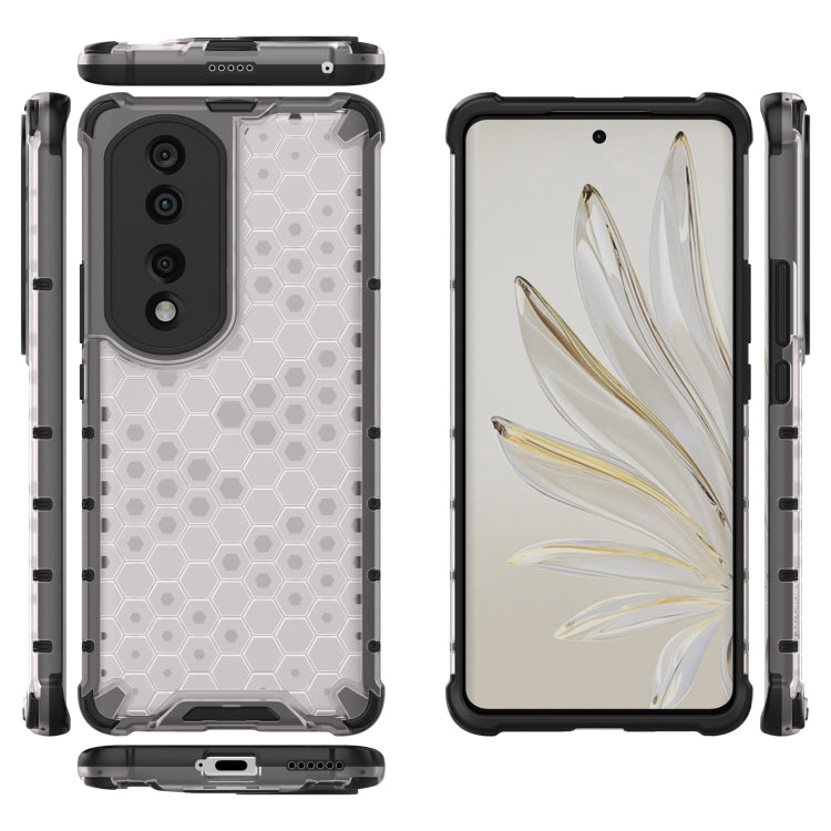For Honor 70 Pro 5G Lanyard Honeycomb Phone Case
