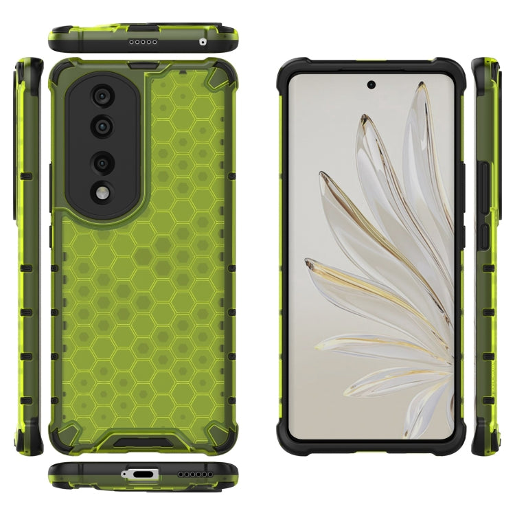 For Honor 70 Pro 5G Lanyard Honeycomb Phone Case