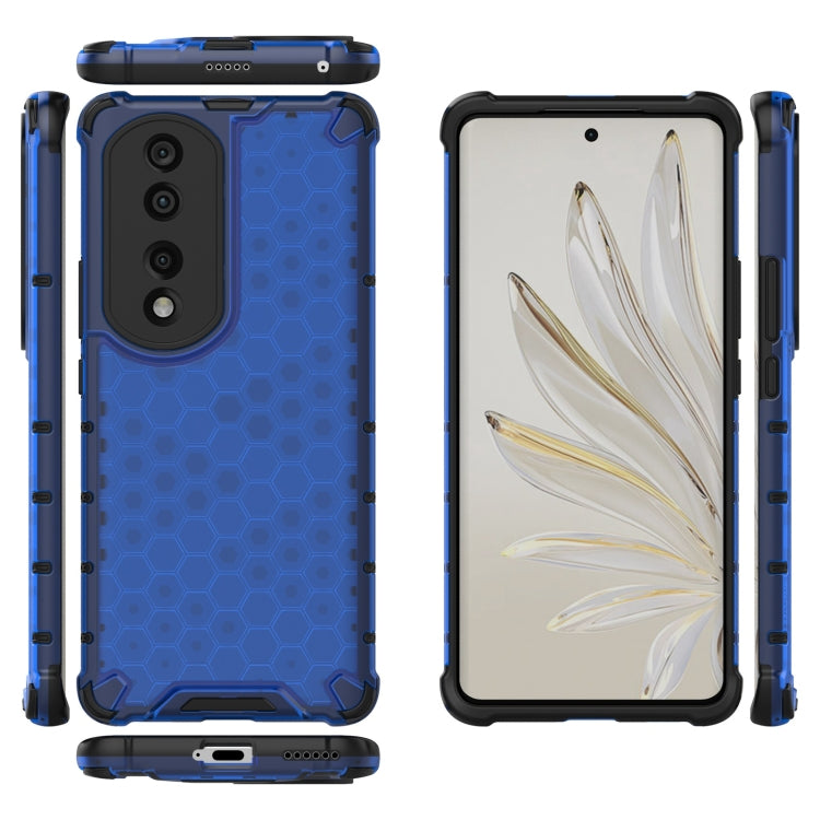 For Honor 70 Pro 5G Lanyard Honeycomb Phone Case