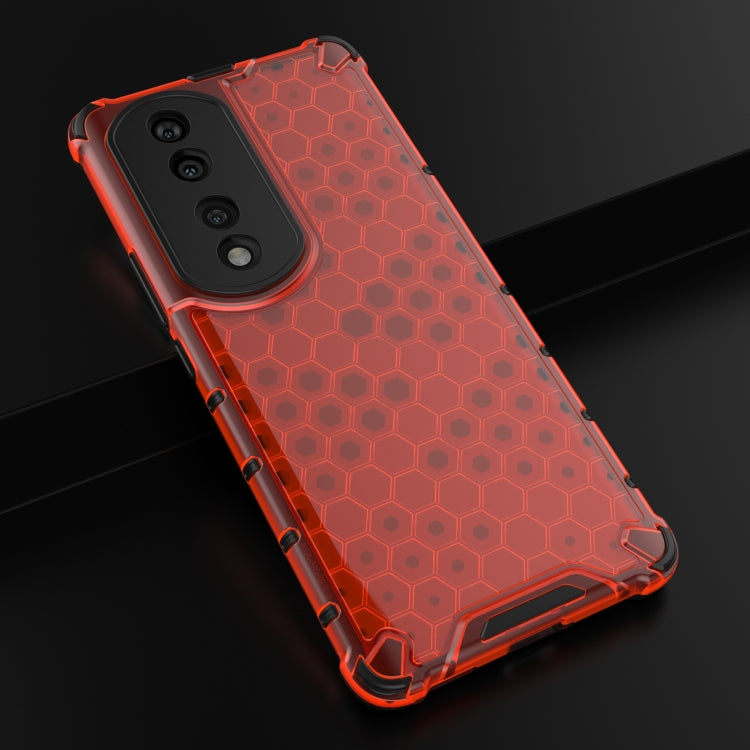 For Honor 70 Pro 5G Lanyard Honeycomb Phone Case