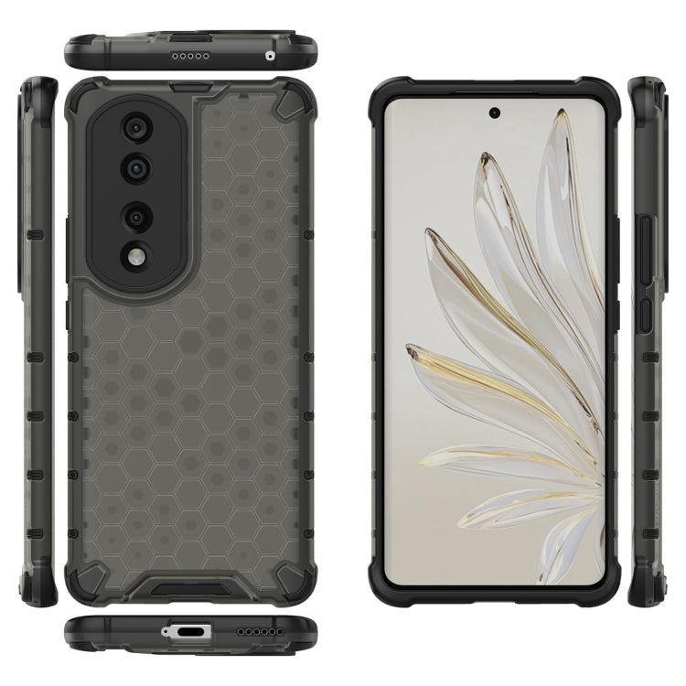 For Honor 70 Pro 5G Lanyard Honeycomb Phone Case
