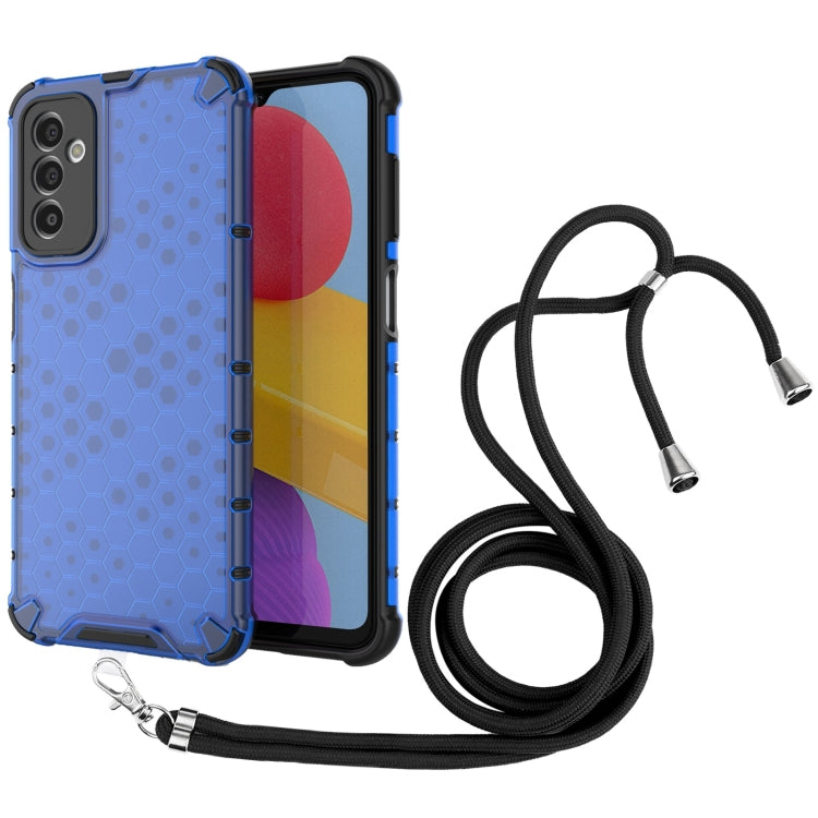 For Samsung Galaxy M13 Lanyard Honeycomb Phone Case