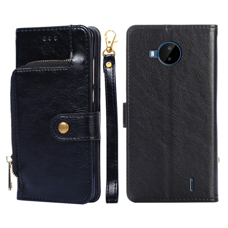 For Nokia C20 Plus Zipper Bag PU + TPU Horizontal Flip Leather Phone Case