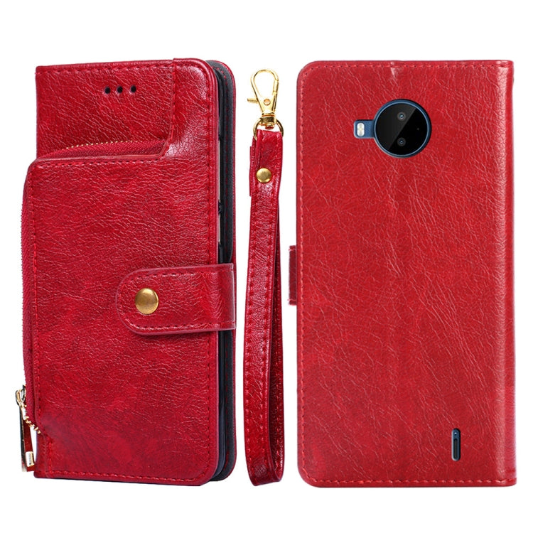 For Nokia C20 Plus Zipper Bag PU + TPU Horizontal Flip Leather Phone Case