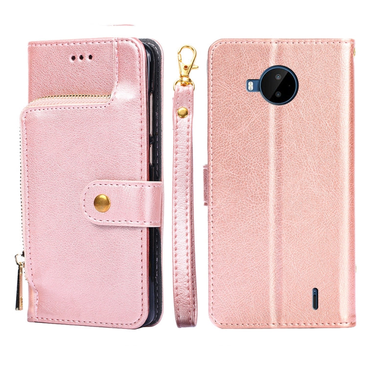 For Nokia C20 Plus Zipper Bag PU + TPU Horizontal Flip Leather Phone Case