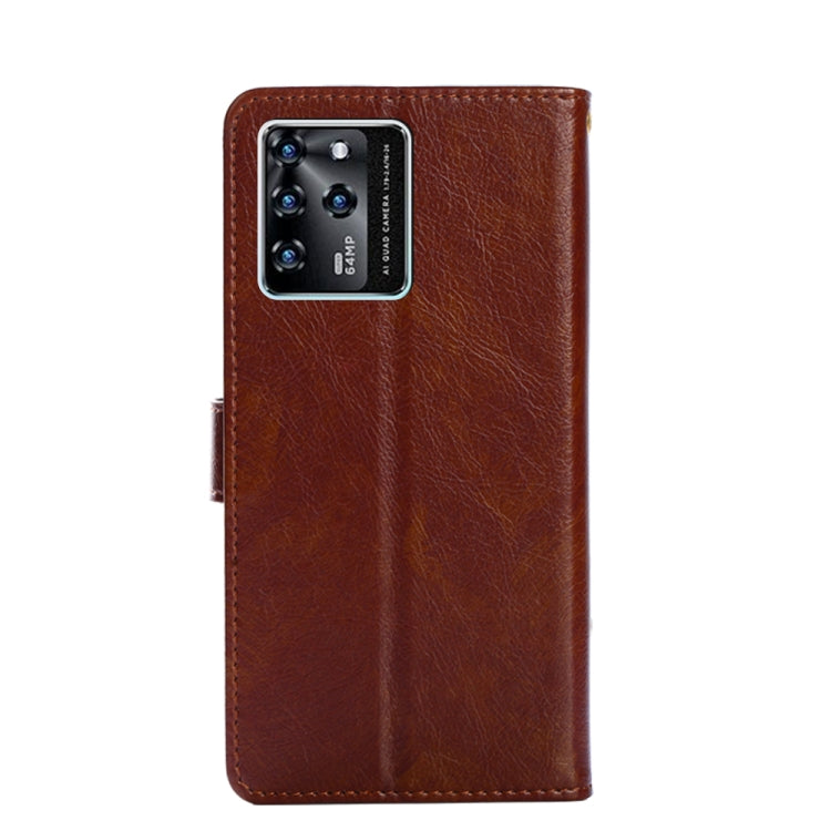 For ZTE Blade V30 Zipper Bag PU + TPU Horizontal Flip Leather Phone Case