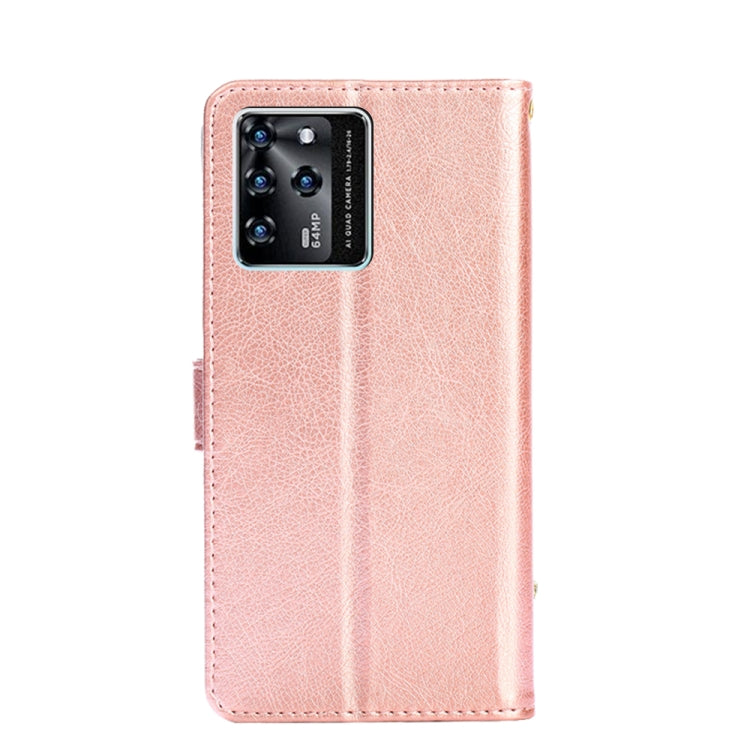 For ZTE Blade V30 Zipper Bag PU + TPU Horizontal Flip Leather Phone Case