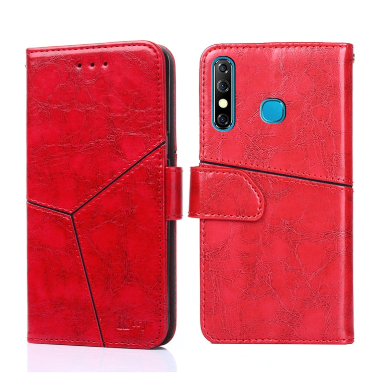 For Infinix Hot 8 / Hot 8 Lite Geometric Stitching Horizontal Flip Leather Phone Case
