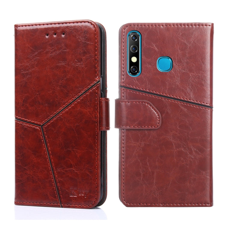 For Infinix Hot 8 / Hot 8 Lite Geometric Stitching Horizontal Flip Leather Phone Case
