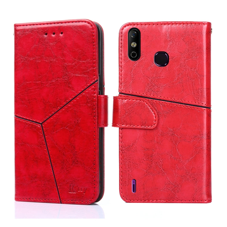 For Infinix Smart 4 X653 Geometric Stitching Horizontal Flip Leather Phone Case