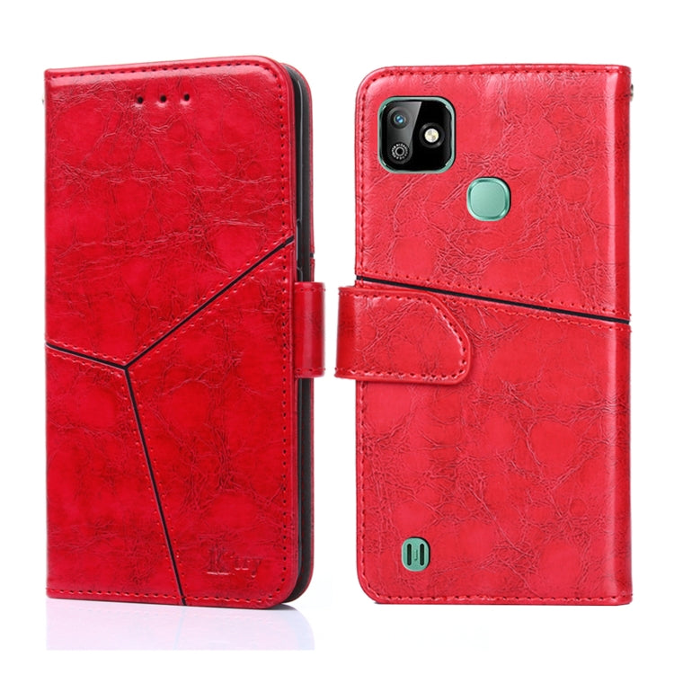 For Infinix Smart HD 2021 X612 Geometric Stitching Horizontal Flip Leather Phone Case