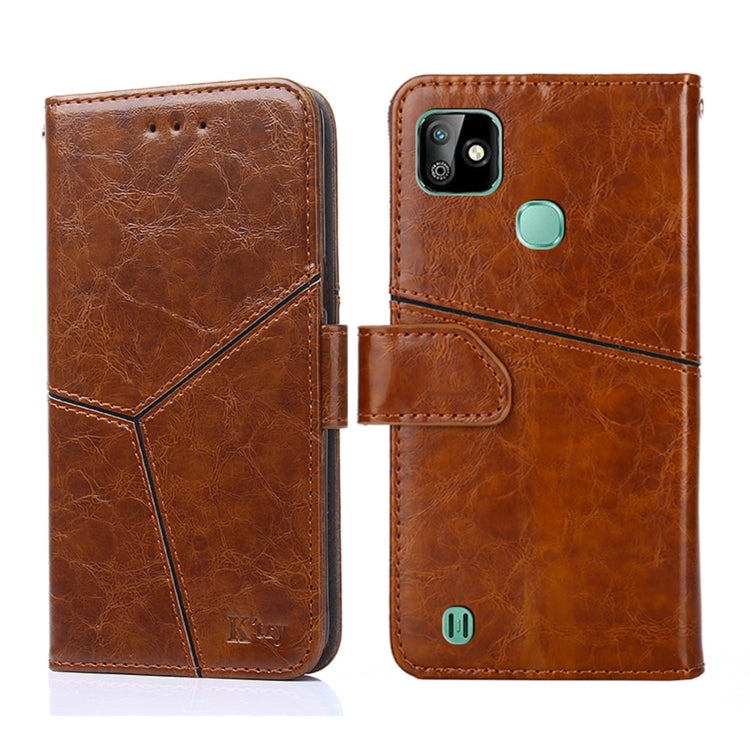 For Infinix Smart HD 2021 X612 Geometric Stitching Horizontal Flip Leather Phone Case