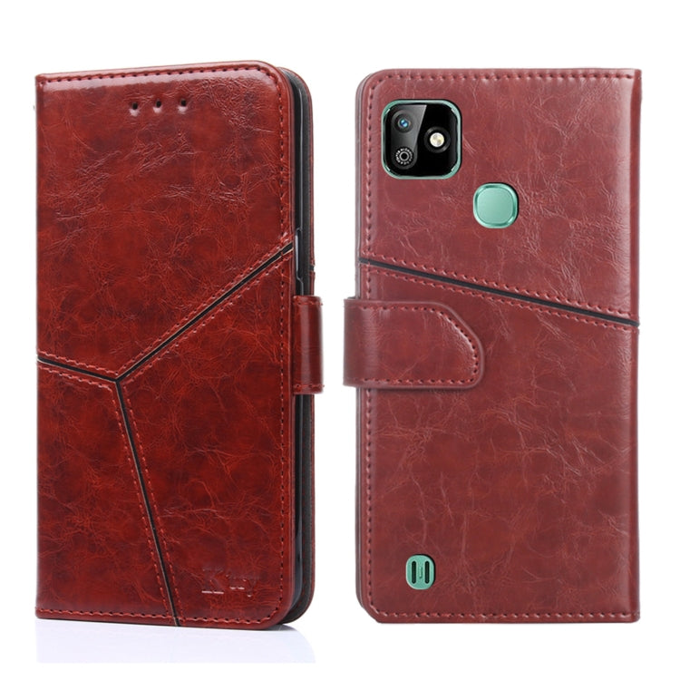 For Infinix Smart HD 2021 X612 Geometric Stitching Horizontal Flip Leather Phone Case