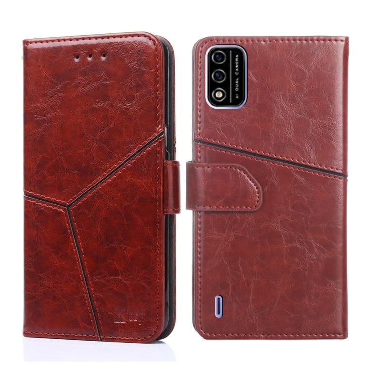 For Itel A48 Geometric Stitching Horizontal Flip Leather Phone Case