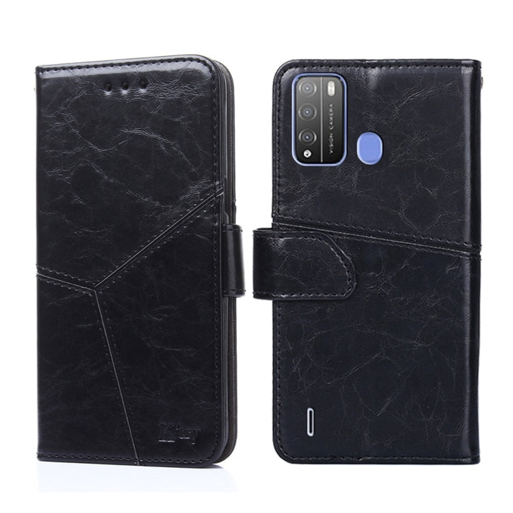 For Itel Vision 1 Pro Geometric Stitching Horizontal Flip Leather Phone Case