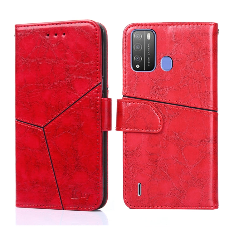 For Itel Vision 1 Pro Geometric Stitching Horizontal Flip Leather Phone Case