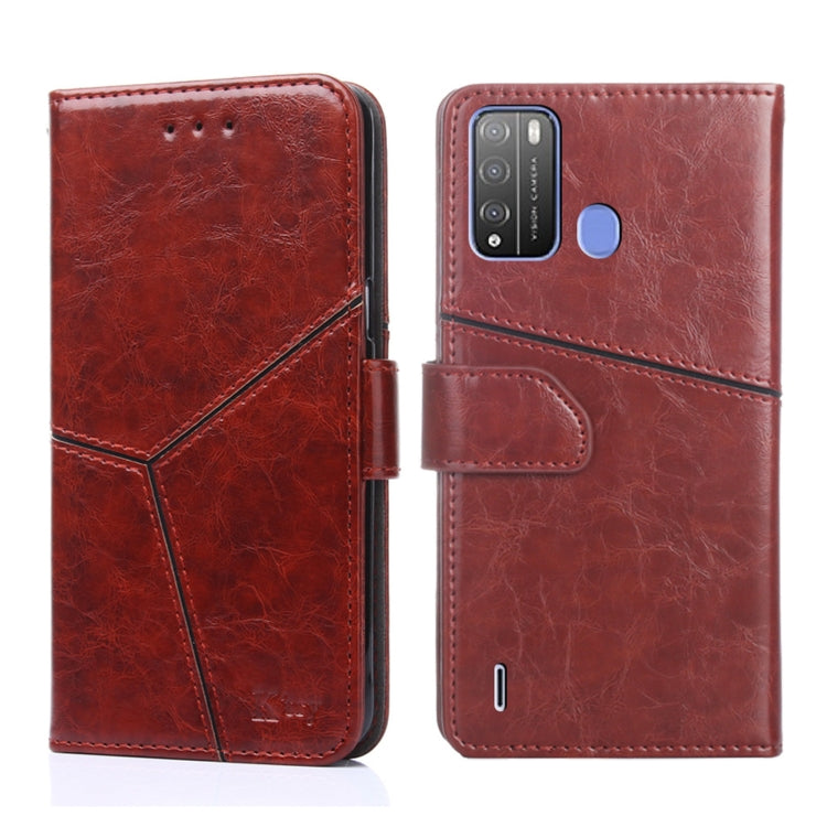 For Itel Vision 1 Pro Geometric Stitching Horizontal Flip Leather Phone Case