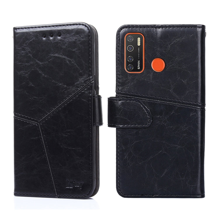For Tecno Camon 15 CD7/ Camon 15 Air Geometric Stitching Horizontal Flip Leather Phone Case