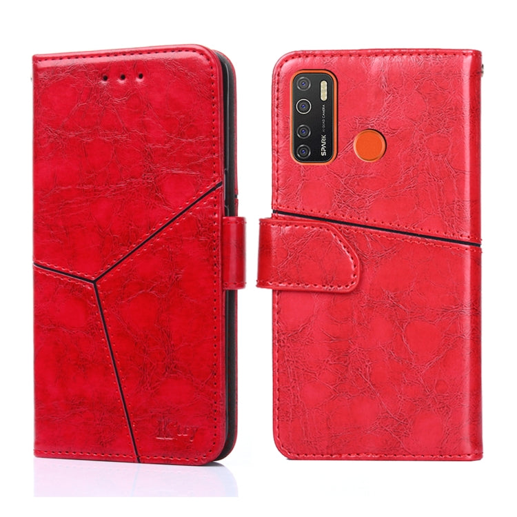 For Tecno Camon 15 CD7/ Camon 15 Air Geometric Stitching Horizontal Flip Leather Phone Case