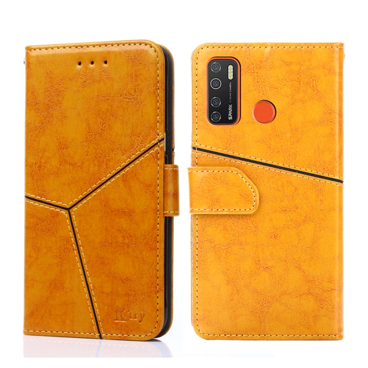 For Tecno Camon 15 CD7/ Camon 15 Air Geometric Stitching Horizontal Flip Leather Phone Case