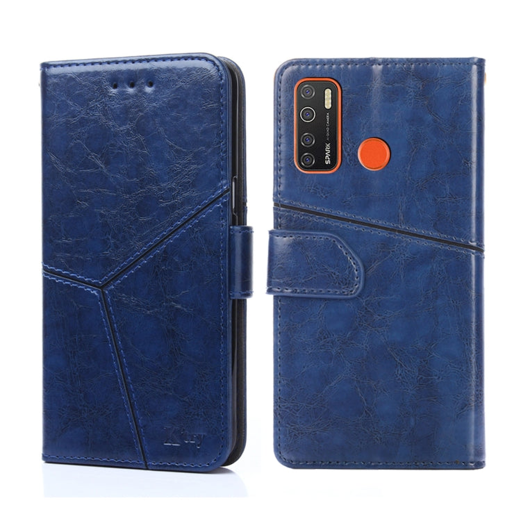 For Tecno Camon 15 CD7/ Camon 15 Air Geometric Stitching Horizontal Flip Leather Phone Case