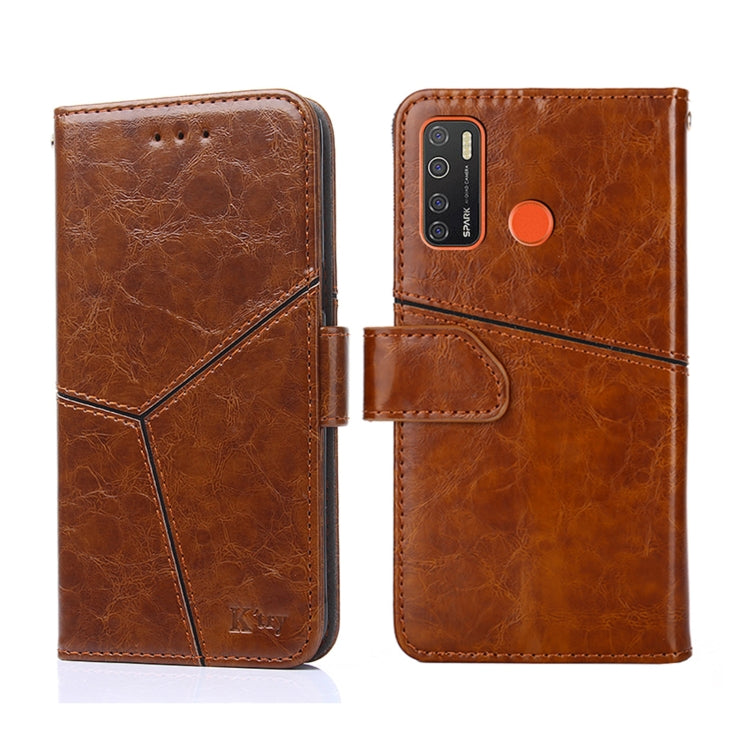 For Tecno Camon 15 CD7/ Camon 15 Air Geometric Stitching Horizontal Flip Leather Phone Case