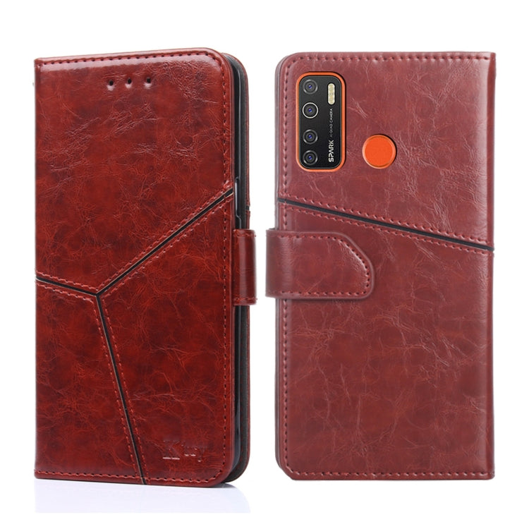 For Tecno Camon 15 CD7/ Camon 15 Air Geometric Stitching Horizontal Flip Leather Phone Case