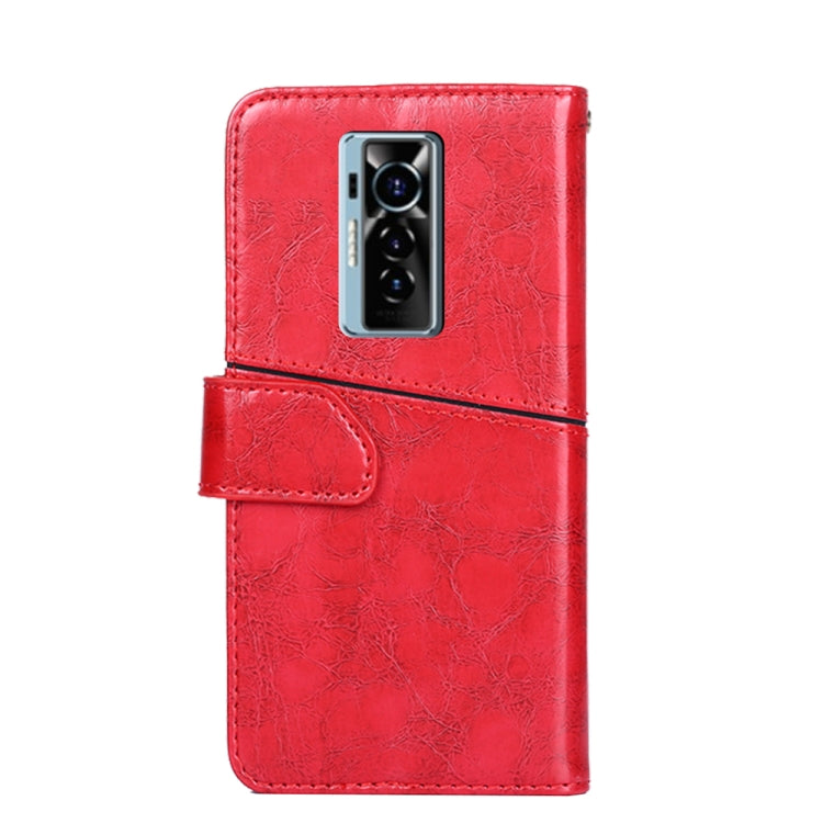 For Tecno Phantom X Geometric Stitching Horizontal Flip Leather Phone Case