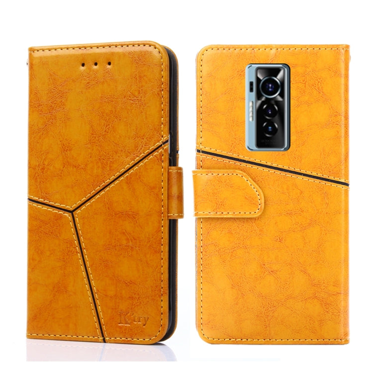 For Tecno Phantom X Geometric Stitching Horizontal Flip Leather Phone Case