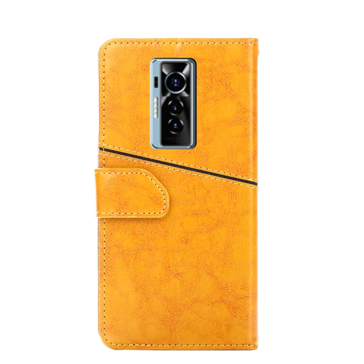 For Tecno Phantom X Geometric Stitching Horizontal Flip Leather Phone Case