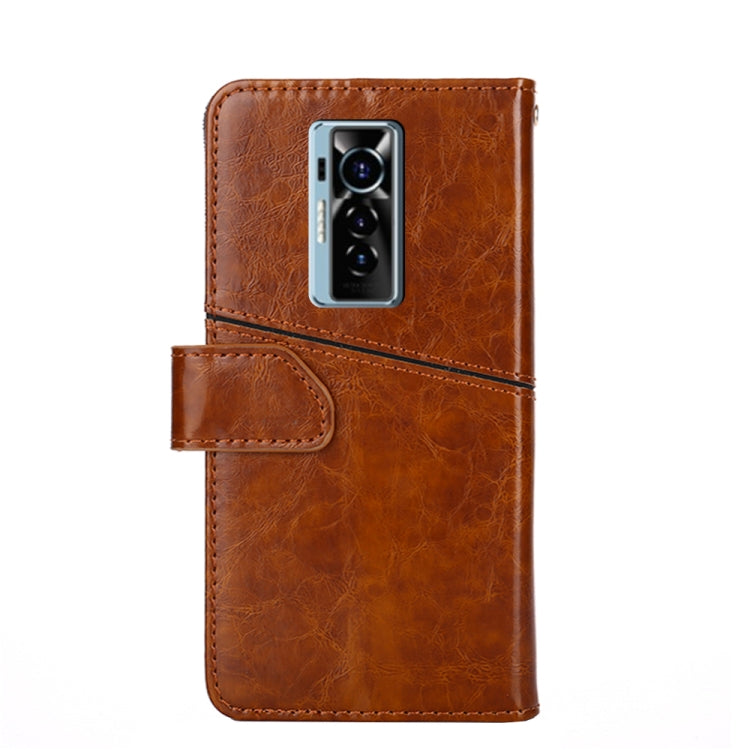 For Tecno Phantom X Geometric Stitching Horizontal Flip Leather Phone Case