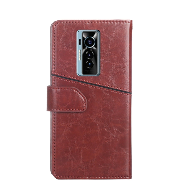 For Tecno Phantom X Geometric Stitching Horizontal Flip Leather Phone Case