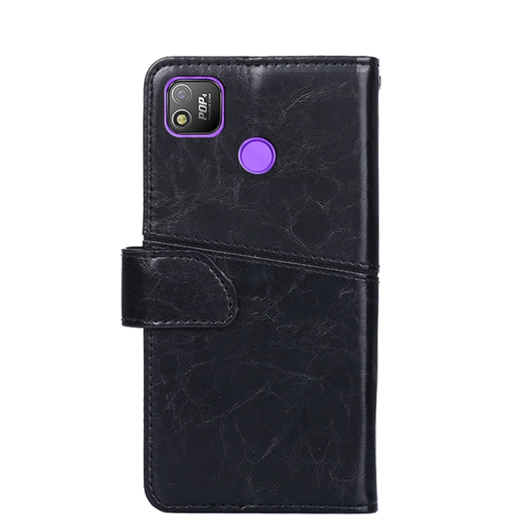For Tecno Pop 4 Geometric Stitching Horizontal Flip Leather Phone Case