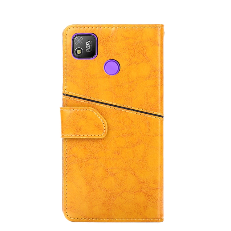 For Tecno Pop 4 Geometric Stitching Horizontal Flip Leather Phone Case