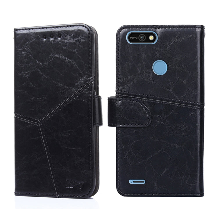 For Tecno POP 2 / POP 2F / POP 2 Pro Geometric Stitching Horizontal Flip Leather Phone Case