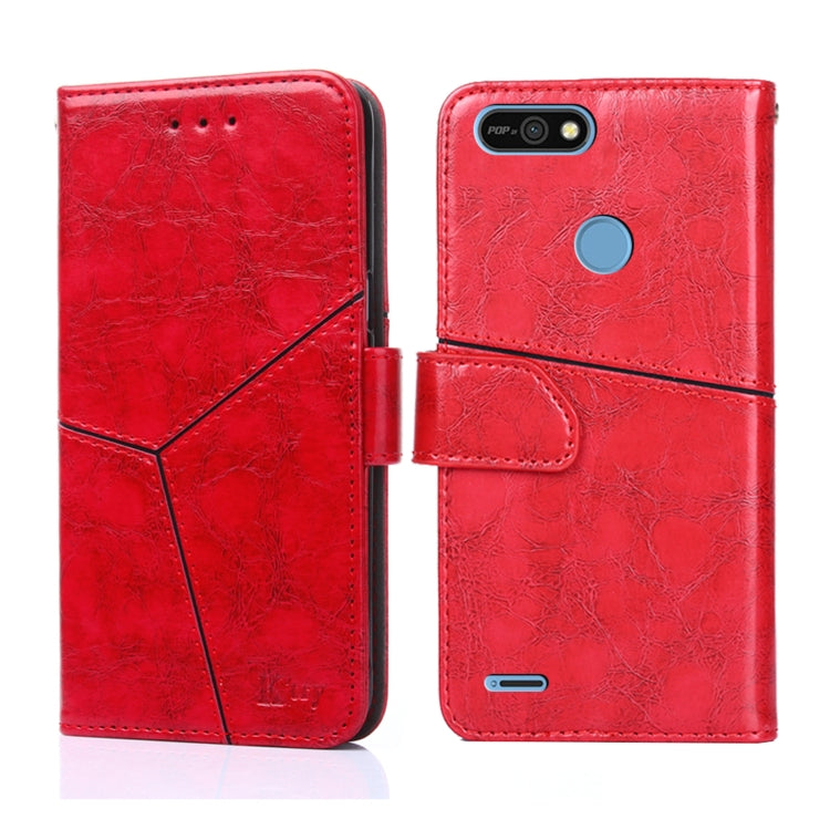 For Tecno POP 2 / POP 2F / POP 2 Pro Geometric Stitching Horizontal Flip Leather Phone Case