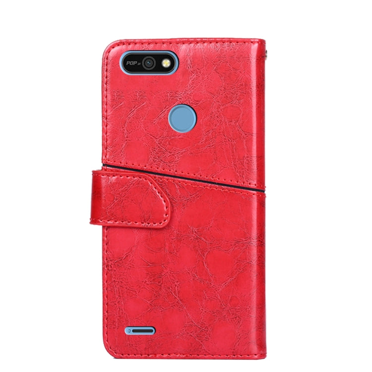 For Tecno POP 2 / POP 2F / POP 2 Pro Geometric Stitching Horizontal Flip Leather Phone Case