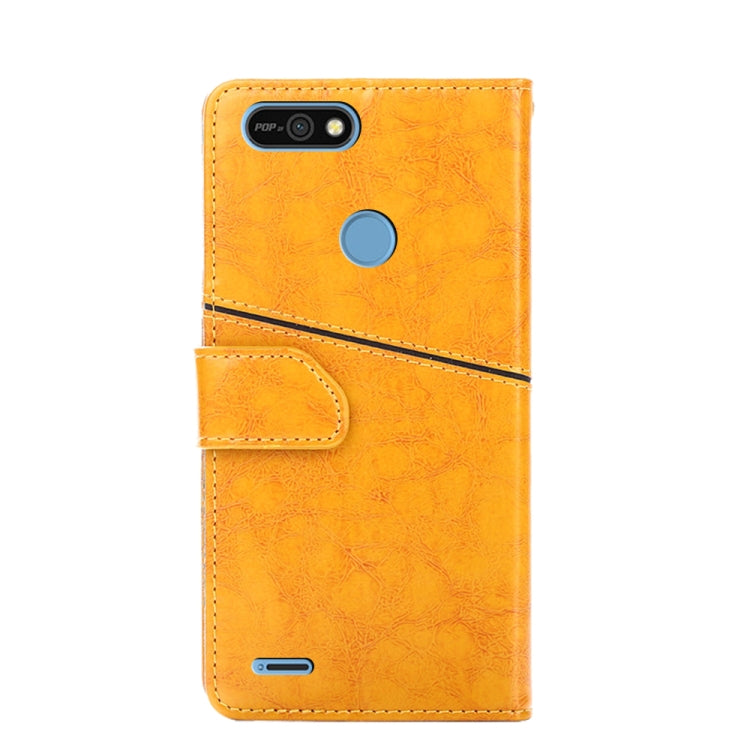 For Tecno POP 2 / POP 2F / POP 2 Pro Geometric Stitching Horizontal Flip Leather Phone Case