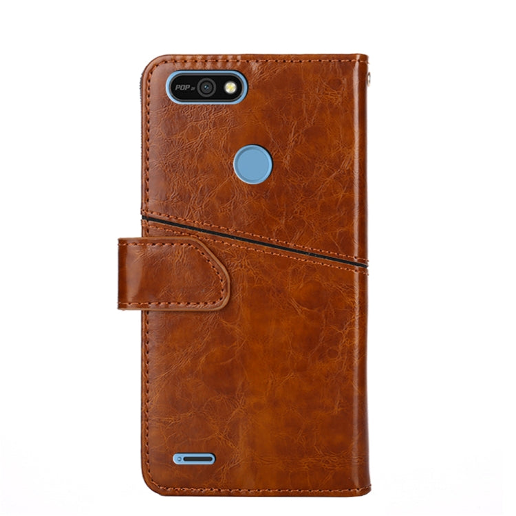 For Tecno POP 2 / POP 2F / POP 2 Pro Geometric Stitching Horizontal Flip Leather Phone Case