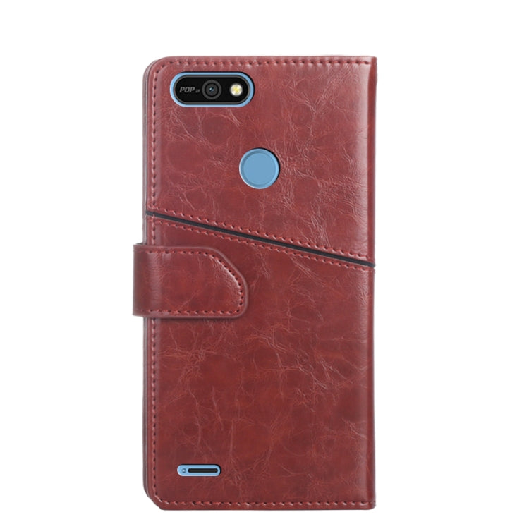 For Tecno POP 2 / POP 2F / POP 2 Pro Geometric Stitching Horizontal Flip Leather Phone Case
