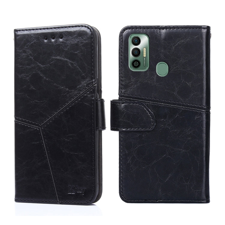 For Tecno Spark 7 Geometric Stitching Horizontal Flip Leather Phone Case