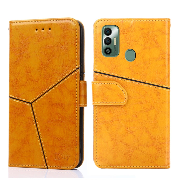For Tecno Spark 7 Geometric Stitching Horizontal Flip Leather Phone Case