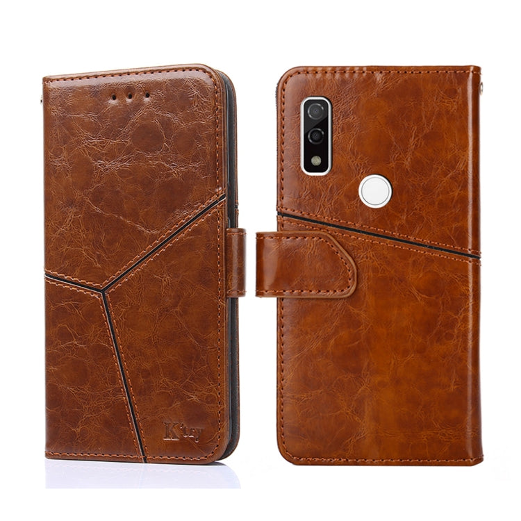 For Fujitsu Arrows WE F-51B Geometric Stitching Horizontal Flip Leather Phone Case