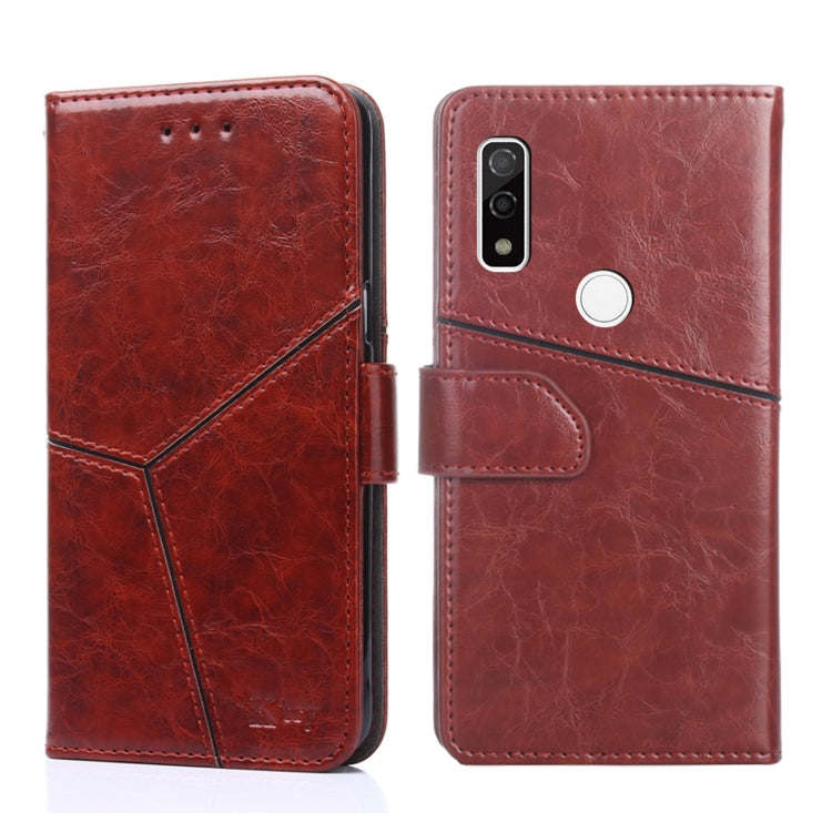 For Fujitsu Arrows WE F-51B Geometric Stitching Horizontal Flip Leather Phone Case
