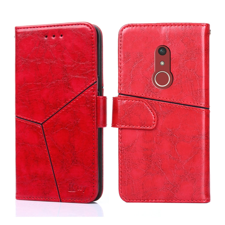 For Fujitsu Arrows Be4 Plus F-41B Geometric Stitching Horizontal Flip Leather Phone Case