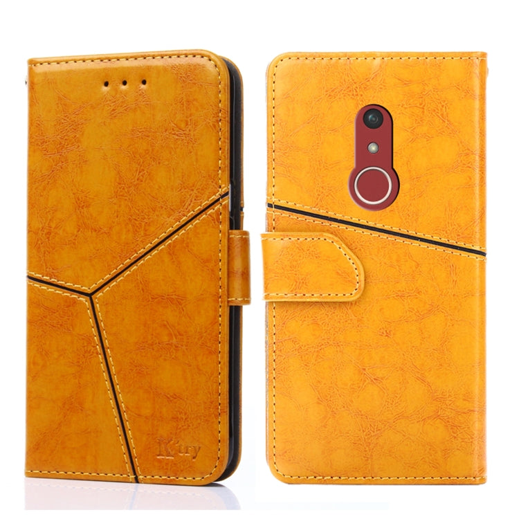 For Fujitsu Arrows Be4 Plus F-41B Geometric Stitching Horizontal Flip Leather Phone Case