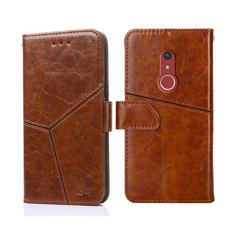 For Fujitsu Arrows Be4 Plus F-41B Geometric Stitching Horizontal Flip Leather Phone Case