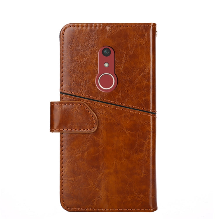For Fujitsu Arrows Be4 Plus F-41B Geometric Stitching Horizontal Flip Leather Phone Case